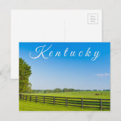 Briefkaart van Kentucky. Plattelandschap. (Voorkant / Achterkant)