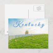 Briefkaart van Kentucky. Plattelandslandschap in h (Voorkant / Achterkant)