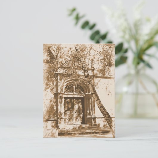 Briefkaart van kerkdeur (Staand voorkant)