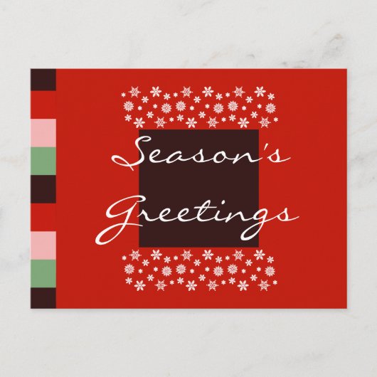 Briefkaart van Kerstmis van Bordeaux het Rode Roze (Voorkant)