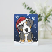 Briefkaart van Kerstmis van de Berg van Kawaii het (Staand voorkant)