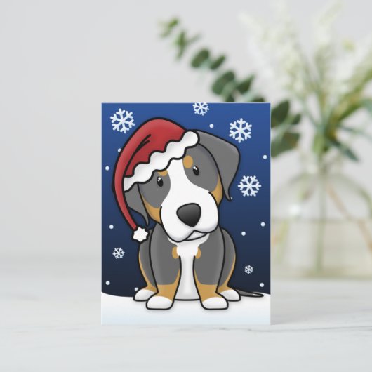 Briefkaart van Kerstmis van de Berg van Kawaii het (Staand voorkant)