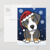 Briefkaart van Kerstmis van de Berg van Kawaii het (Voorkant / Achterkant)