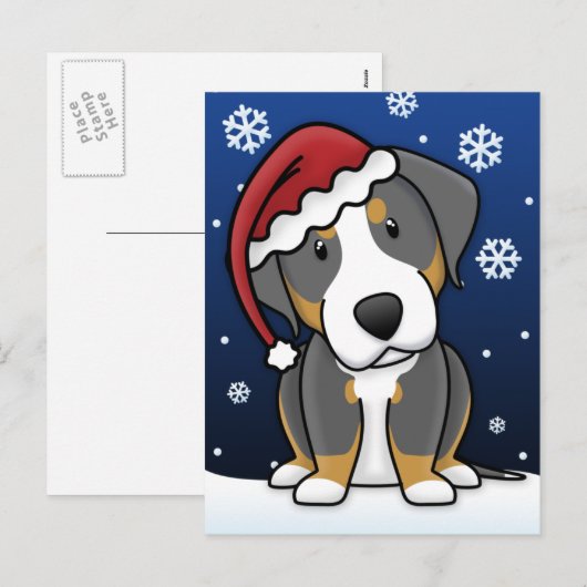 Briefkaart van Kerstmis van de Berg van Kawaii het (Voorkant / Achterkant)