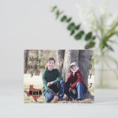 Briefkaart van Kerstmis van de Foto van de Staat (Staand voorkant)