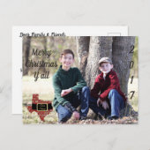 Briefkaart van Kerstmis van de Foto van de Staat (Voorkant / Achterkant)