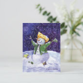 Briefkaart van Kerstmis van de kaas het Hoofd (Staand voorkant)