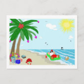 Briefkaart van Kerstmis van de kerstman het (Voorkant)