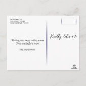 Briefkaart van Kerstmis van de luxe het Vrolijke (Achterkant)