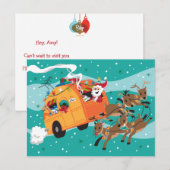 Briefkaart van Kerstmis van de Reis van de (Voorkant / Achterkant)