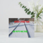 Briefkaart van KERSTMIS van het SPOOR van de (Staand voorkant)