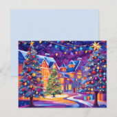 briefkaart van kerststad (Voorkant / Achterkant)