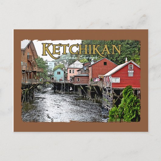 Briefkaart van Ketchikan (Voorkant)