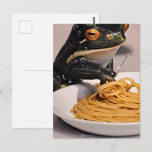 Briefkaart van kikkervissenpoëzie (Voorkant / Achterkant)