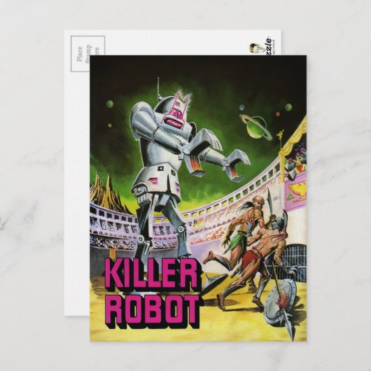  Briefkaart van Killer Robot (Voorkant / Achterkant)