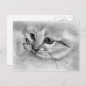 Briefkaart van Kitten Butterfly (Voorkant / Achterkant)