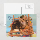 Briefkaart van Kitten Gone Fishin (Voorkant / Achterkant)