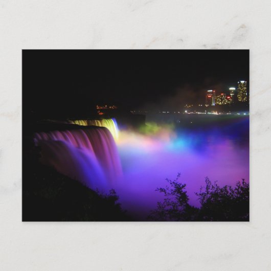 Briefkaart van kleurrijk waterval (Voorkant)
