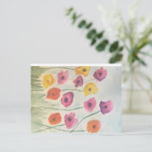 Briefkaart van kleurrijke bloesems 1 (Staand voorkant)