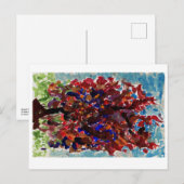 Briefkaart van kleurrijke bomen (Voorkant / Achterkant)