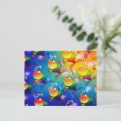 Briefkaart van kleurrijke vis (Staand voorkant)