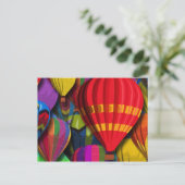 Briefkaart van kleurrijke warme luchtballonnen (Staand voorkant)