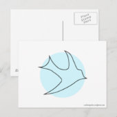 Briefkaart van Knachtingales (blauw) (Voorkant / Achterkant)