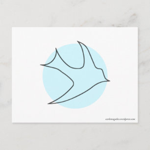 Briefkaart van Knachtingales (blauw)
