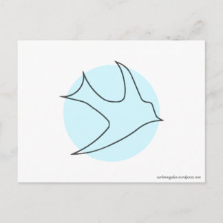 Briefkaart van Knachtingales (blauw)