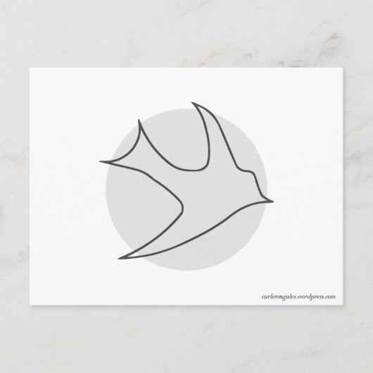 Briefkaart van Knachtingales (grijs) (Voorkant)