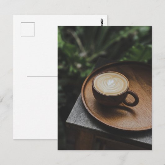 Briefkaart van koffie (Voorkant / Achterkant)