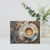 briefkaart van koffie en chocola (Staand voorkant)