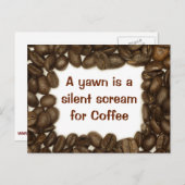 Briefkaart van koffiebonen (Voorkant / Achterkant)