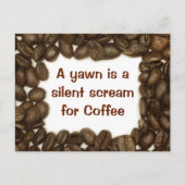 Briefkaart van koffiebonen (Voorkant)