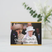 Briefkaart van koningin Elizabeth Diamond Jubilee (Staand voorkant)