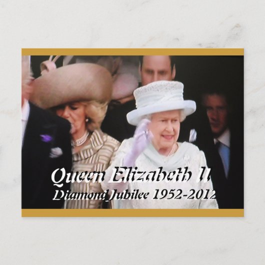 Briefkaart van koningin Elizabeth Diamond Jubilee (Voorkant)