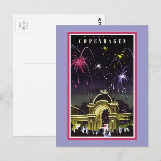 Briefkaart van Kopenhagen (Voorkant / Achterkant)