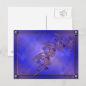 Briefkaart van koperbutterflies (Voorkant / Achterkant)