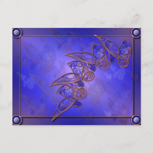 Briefkaart van koperbutterflies (Voorkant)