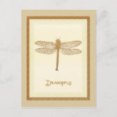 Briefkaart van koperen dragonfly (Voorkant)