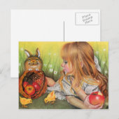 Briefkaart van kuikens en kippen (Voorkant / Achterkant)