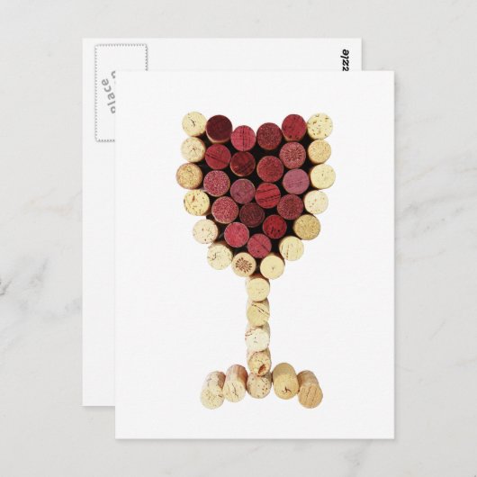 Briefkaart van kurkwijn (Voorkant / Achterkant)