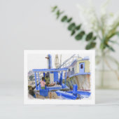 Briefkaart van kweekvijvers (Staand voorkant)