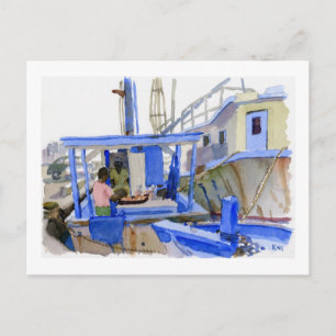 Briefkaart van kweekvijvers