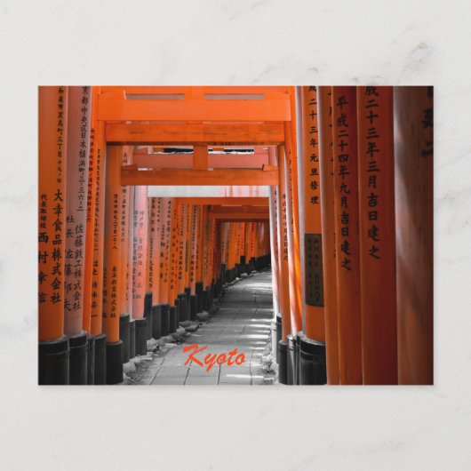 Briefkaart van Kyoto — Fushimi Inari Shrine (Voorkant)