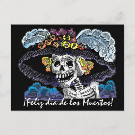 Briefkaart van La Catrina Dia de los Muertos