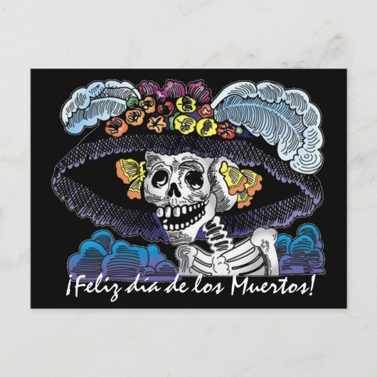 Briefkaart van La Catrina Dia de los Muertos (Voorkant)