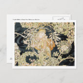 Briefkaart van "Lady With a Daisy" van Alphonse Mu (Voorkant / Achterkant)