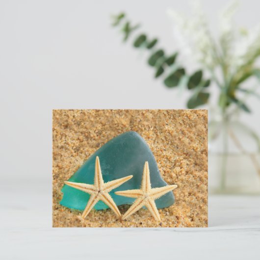 Briefkaart van langoest en Zee (Staand voorkant)