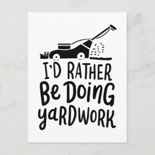 Briefkaart van Lawn Mower